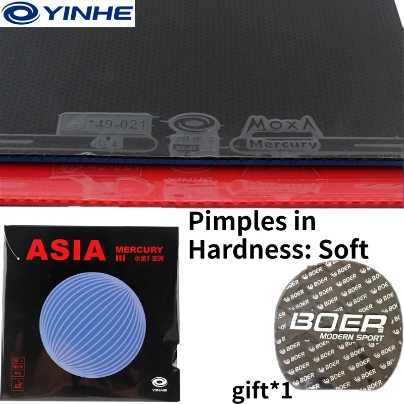 

YINHE Mercury 3 Asia Table Tennis Rubber Pimples in with Soft Elastic Cake Sponge Ping Pong Rubber for Beginner Fast Attack Loop