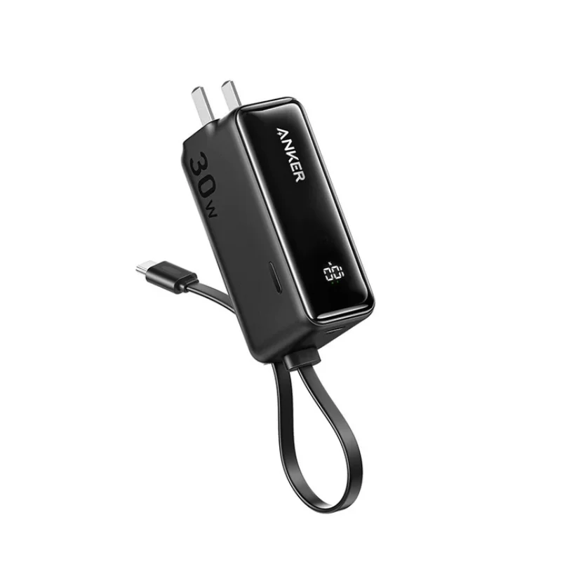 Anker 3 in 1 Hybrid Power Bank 5000 mAh 30W Power Delivery with Built-in USB C Cable for iPhone 15 Series