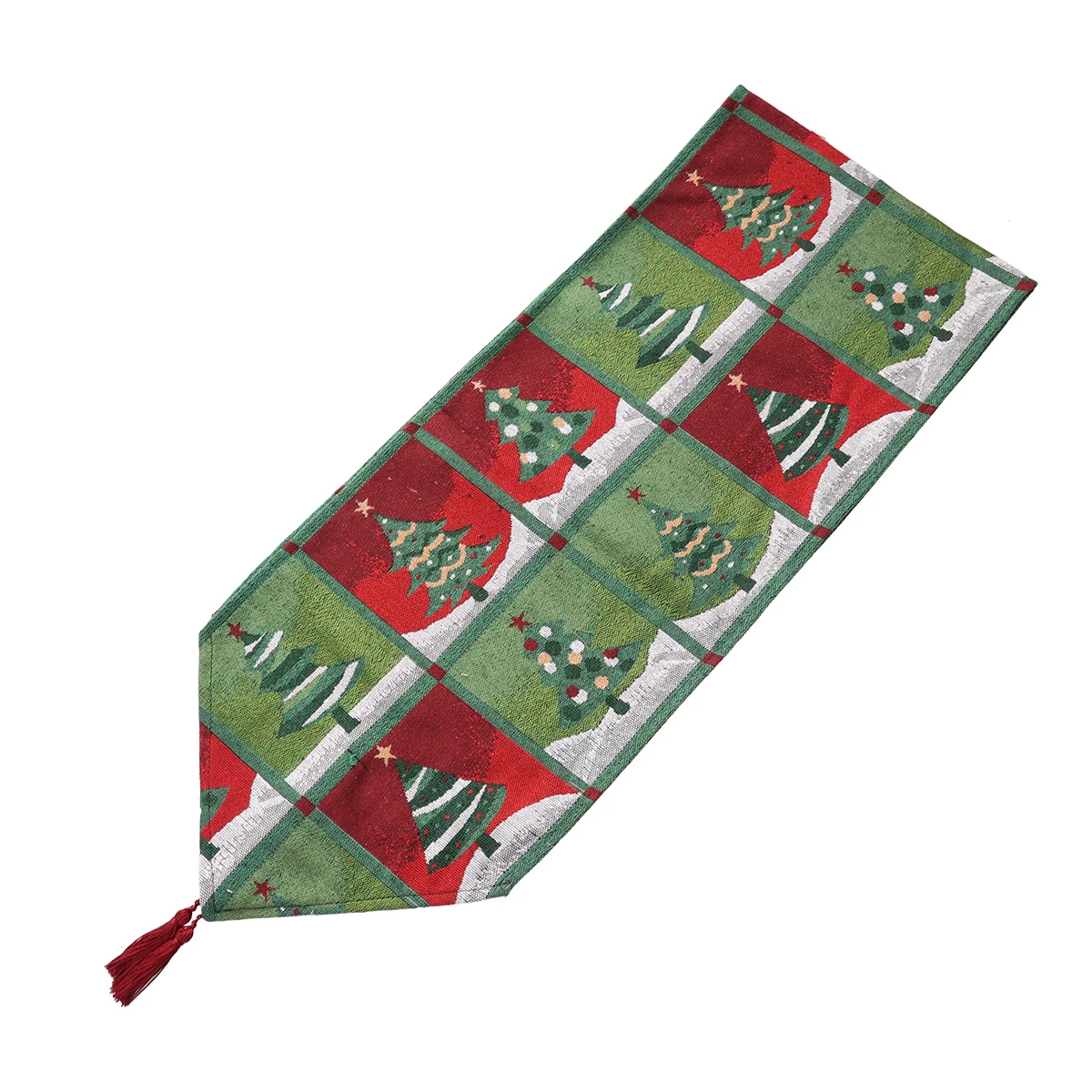 

Christmas Tree Table Runner Printed Decorative Tablecloth Cover For Dining Coffee Tables Holiday Wedding Party Home