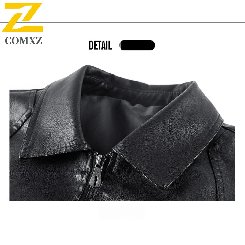سترة رجالية عتيقة لراكبي الدراجات النارية مغسولة من جلد البولي يوريثان وياقة بيسبول فضفاضة تناسب الطيار القديم مقاومة للرياح وسحاب تكتيكي لربيع الخريف