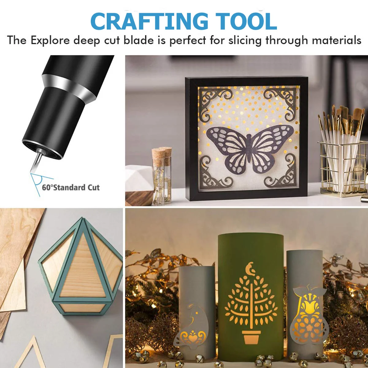 30/45/60 Grad Deep Cut Blade Plotterklingen, kompatibel mit Explore 3 / Air 2 / Air / One / Maker 3 / Maker Ersatzklingen