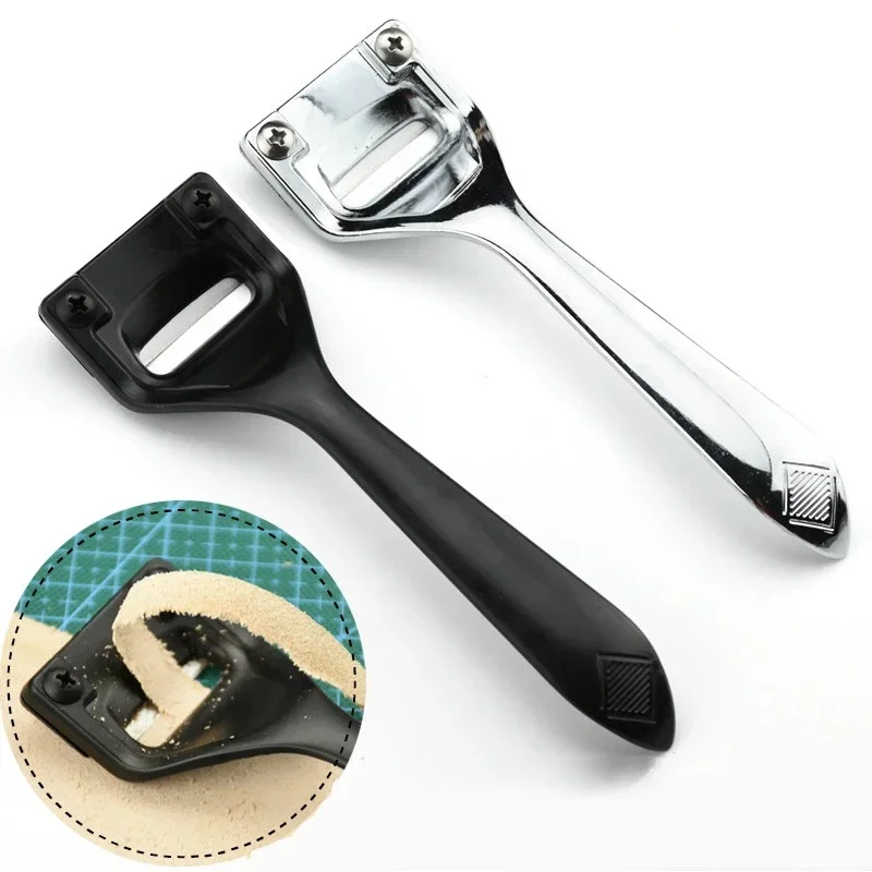 

1Pc Stainless Steel Safety Beveler Skiver Thinning Leather Craft Blade Knife+3 Blades DIY Seams Tool for Handmade Sewing