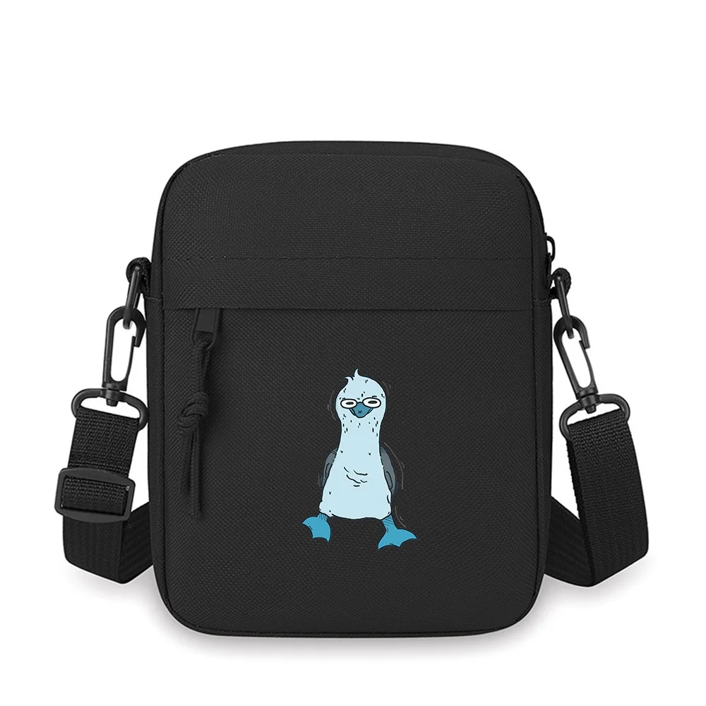 

Blue Booby Bird Cartoonish Funny Men Crossbody Bag Single Shoulder Women Cartoon Anime Film Printing Design Unisex