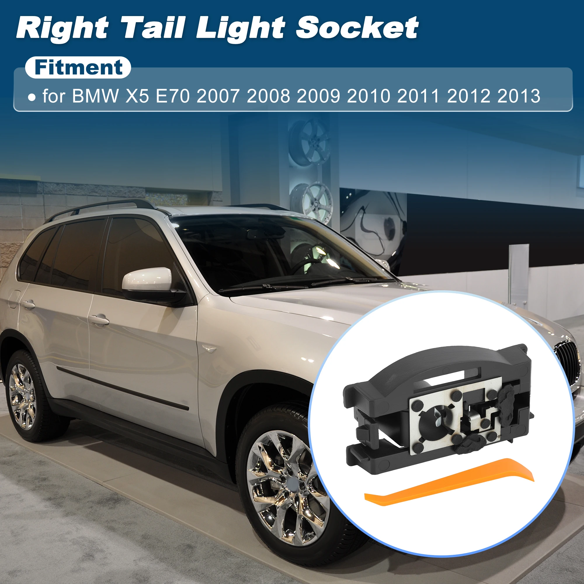 UXCELL 1 Set Right Tail Light Socket for BMW X5 E70 2007-2013 Replace 63217262576