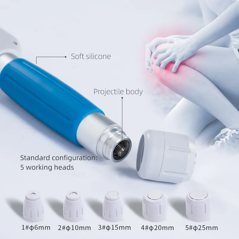 ESWT الفئة الأولى الهوائية آلة العلاج الطبيعي بالمستخدمين شعاعي صدمة لتخفيف الآلام لإصابات المفاصل ضعف الانتصاب
