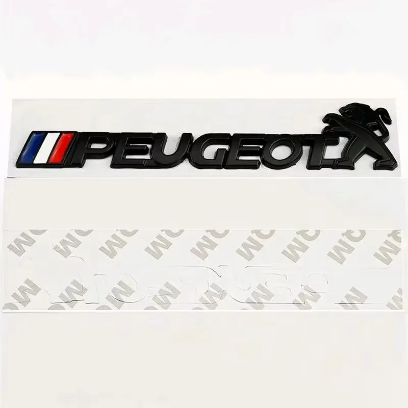 3D Chrome Car Metal Emblem Badge Sticker Auto Logo Side Fender Rear Trunk For Peugeot 208 2008 308 3008 5008 408 508 Valve Cap