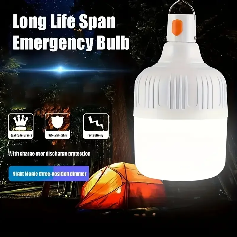 

60W/80W Portable Outdoor Camping Lights USB Rechargeable BBQ lamp LED Emergency Bulb Hook High Power Tents Lantern Night Lights