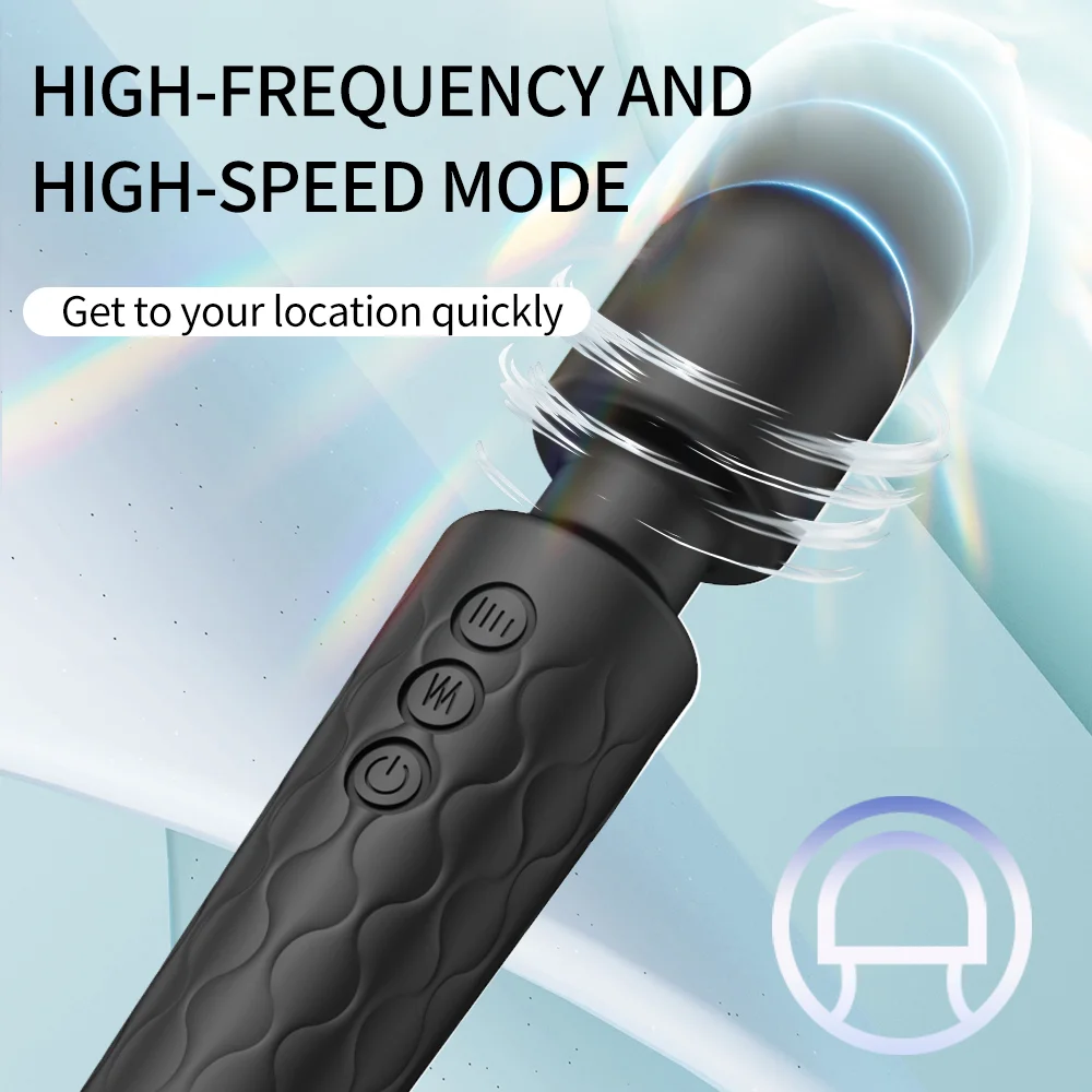 CANTOBE Huge Head Vibrator for Female Masturbation Orgasm, AV Magic Wand Massager Nipple Clitoris Stimulator Sex Toys for Woman