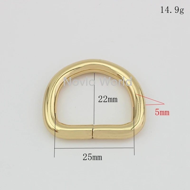 

20-100pcs 4 colors Inner 25x22mm 1 inch 5mm Line Metal D ring Opened Buckles For Purse Bag Crafts Parts Accessories