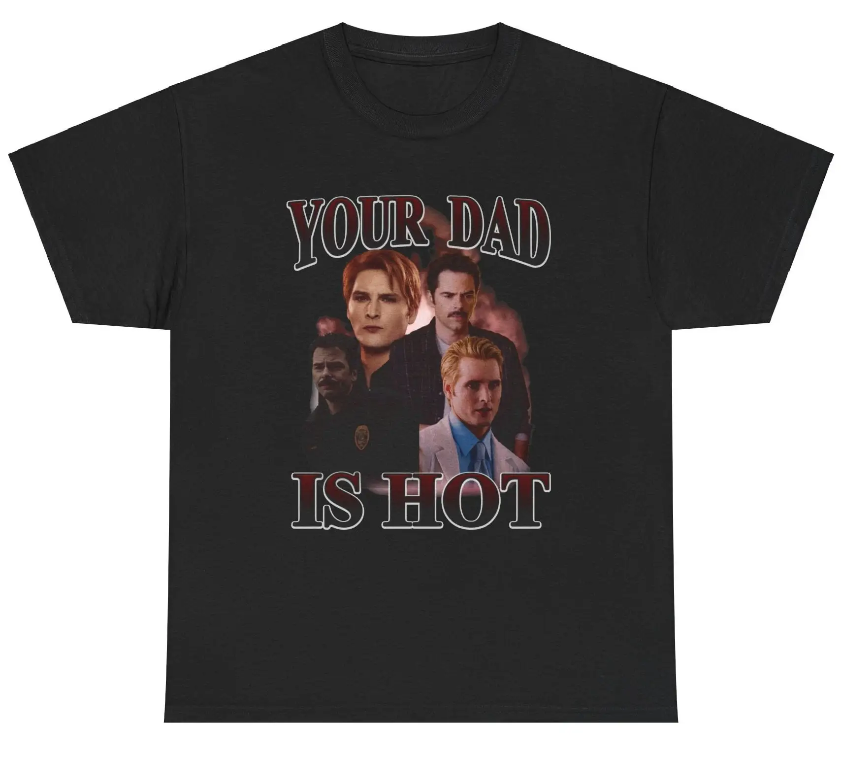 

Your Dad Is Hot Retro Style Twilight Inspired Charlie And Carlisle T Shirt Heavy Cotton