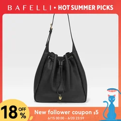 BAFELLI WOMEN'S NEW BAGS LUXURY FASHION LEATHER HANDBAGS STYLISH 2025 HIGH QUALITY DESIGNER BRAND CAPACITY LADIES SHOULDER PURSE