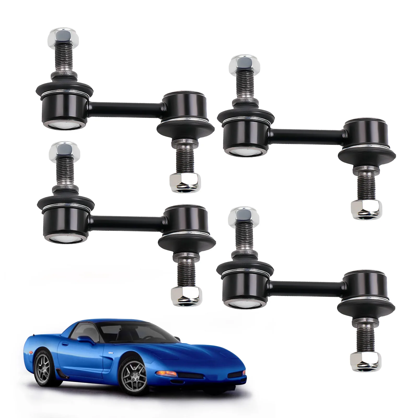 4x Front & Rear Sway Bar End Links for Chevy Corvette C5 C6 1997-2013 for C5 C6 Corvette 