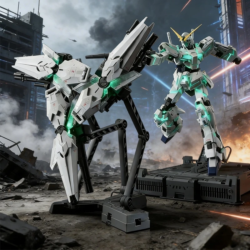 

New Model 1/100 Unicorn Restored Version Full Set With Led Unit Shield & Cage Assembly Model Kit Action Figure Boys' Puzzle Toy