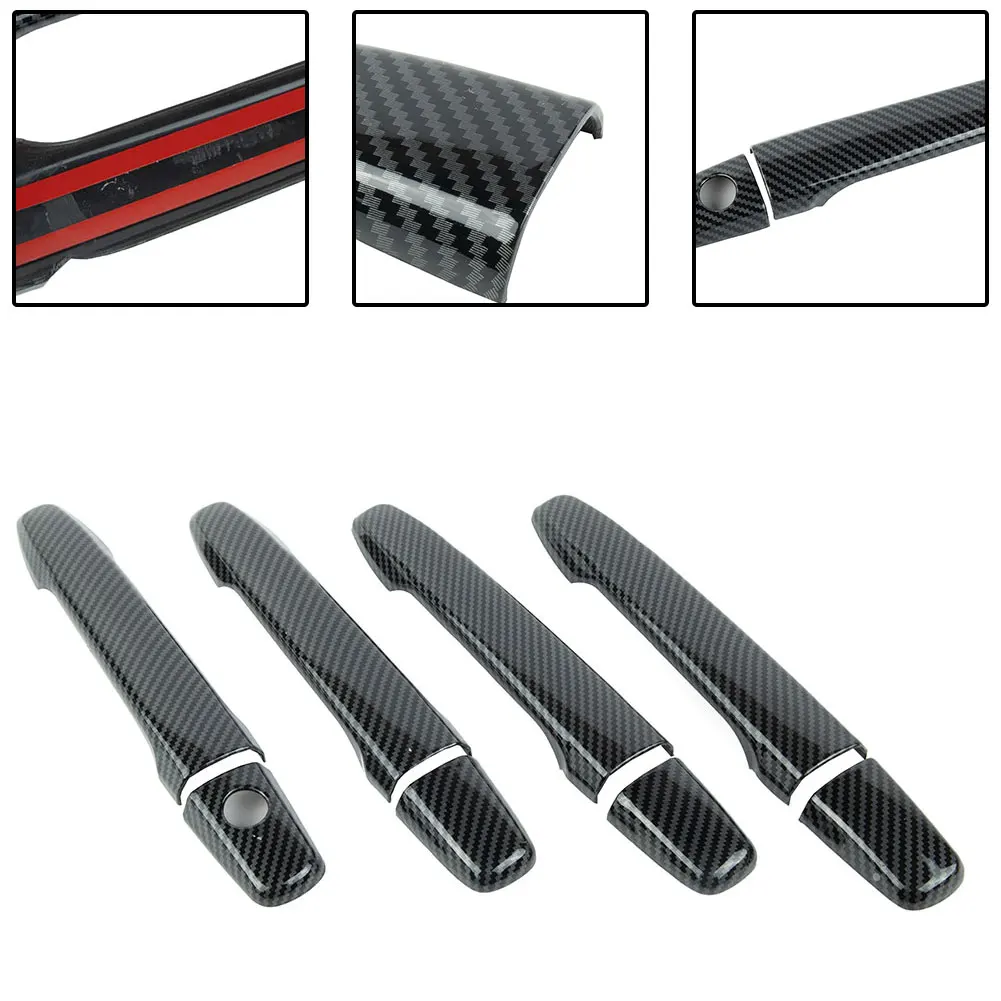 Add a Touch of Sophistication to Your For Mitsubishi Lancer EX Evolution X with Carbon Fiber Style Door Handle Cover