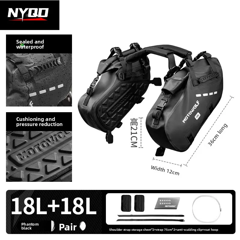 MOTOWOLF Motorcycle Side Rear Seat Tail Bag Large Capacity Locomotive Trip Long-distance Waterproof Riding Bag Knight Equipment view 6