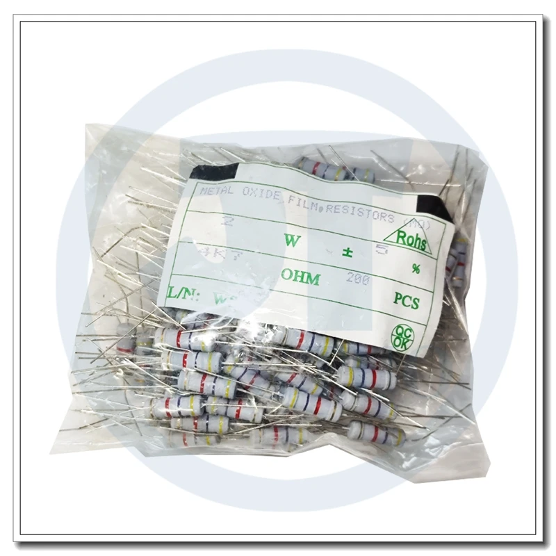 

Metal Oxide Carbon Film Resistor 2Watt 100/1.2/150/180/200/220/240/270/300/330/360/390/43/470/51/56/62/68/750/820R/910K 1M Ohm