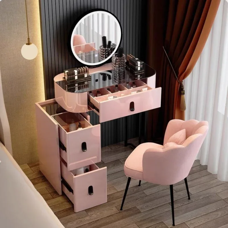 Dressing Table Furniture Vanity Make Up Table and Stool Set Cheap Dressers With Mirror For Girls