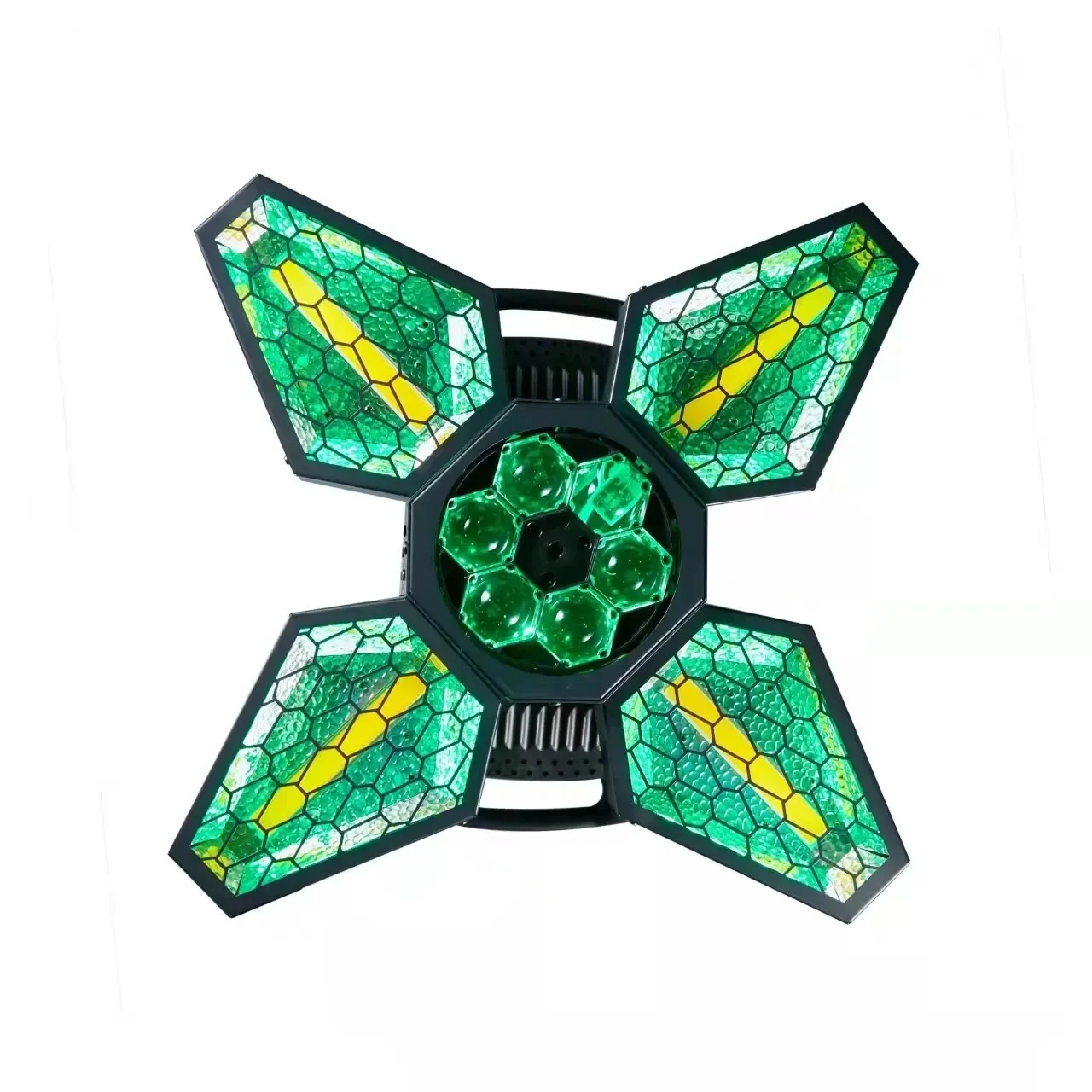 For Bar Atmosphere Retro Disco Strobe Fan Light Cross-Border Supply RGBW LED Light Aluminum For Wedding Party Stage Four-Leaf De