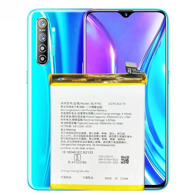 BLP741 for OPPO Realme XT/X2 Mobile Phone Battery High Quality High Capacity Battery Replacement Bateria Grade A Cell with Tools