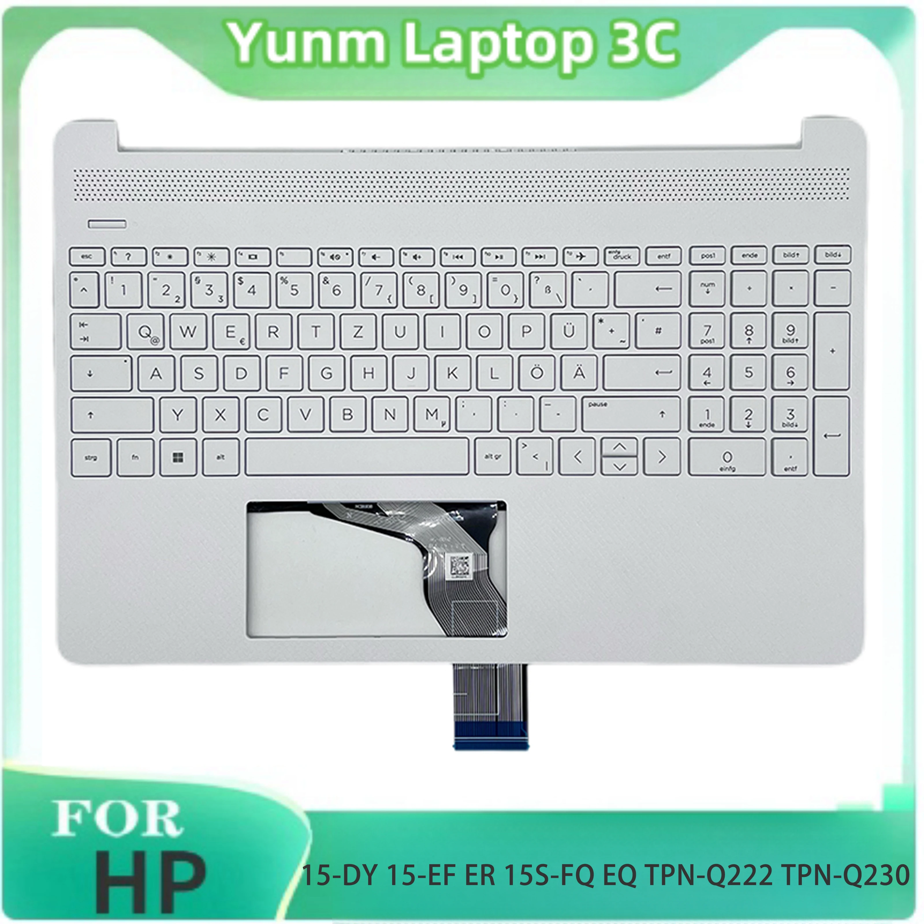 

New For HP 15-DY 15-EF ER 15S-FQ EQ TPN-Q222 TPN-Q230 Backlight GR Keyboard Palmrest Upper Cover Top Case L63578-001 L63579-001