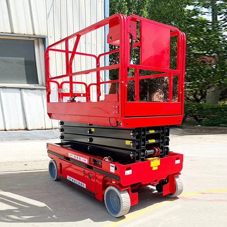 Trailer Lift Aerial Work Platform 12M Double 6M To 14M Mobile Mini Hydraulic Elevator Scissor Lift Table Aerial Work Platform