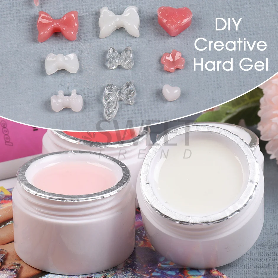 15ml Gel per estensione solido a mano antiaderente Costruzione rapida Intaglio Fiore Nail Art Prolungare Estendere Gel Acrilico Smalto per unghie Manicure