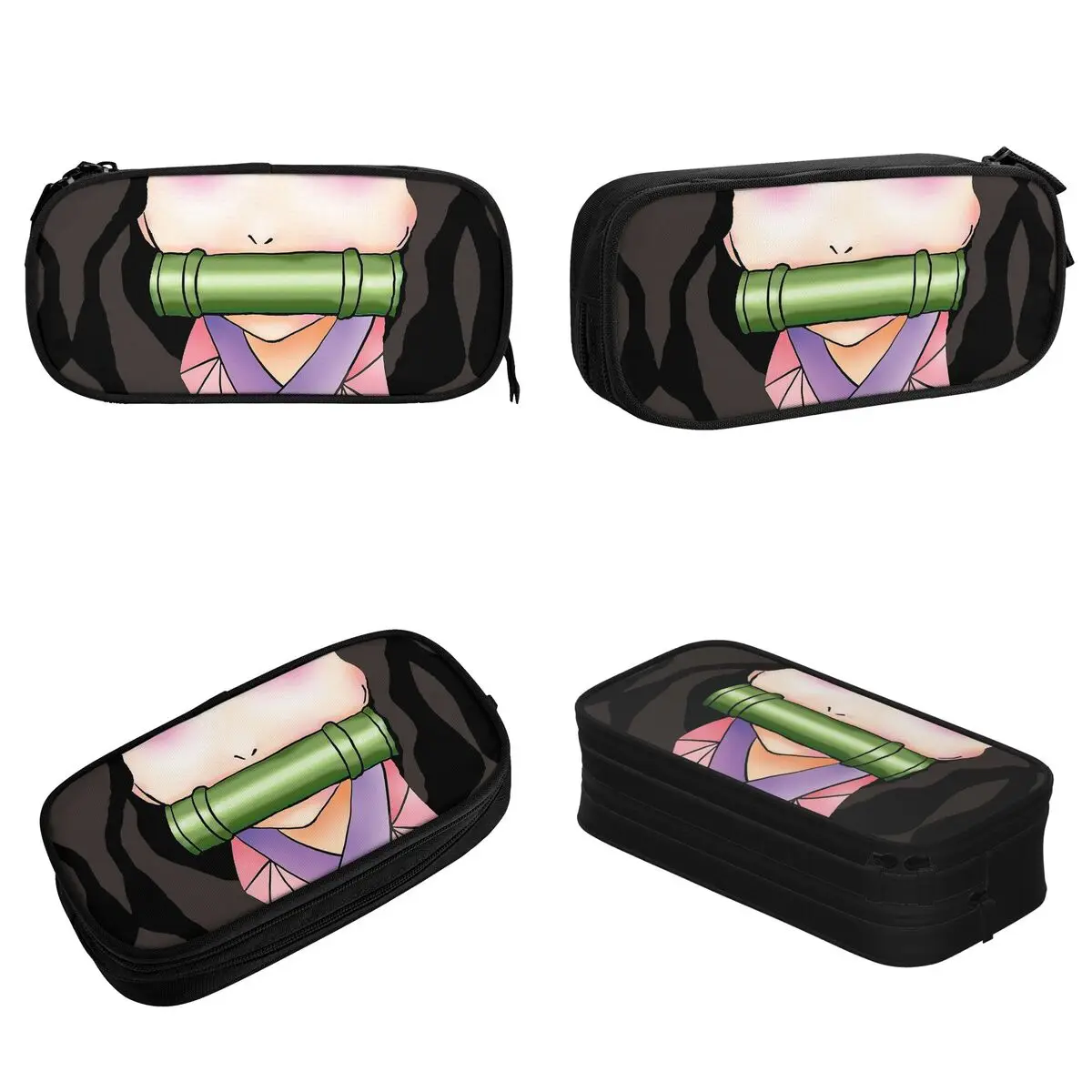 Demon Slayer Nezuko Pencil Cases Cute Cartoon Pencilcases Pen Box for Student Large Storage Bags Students School Gift Stationery