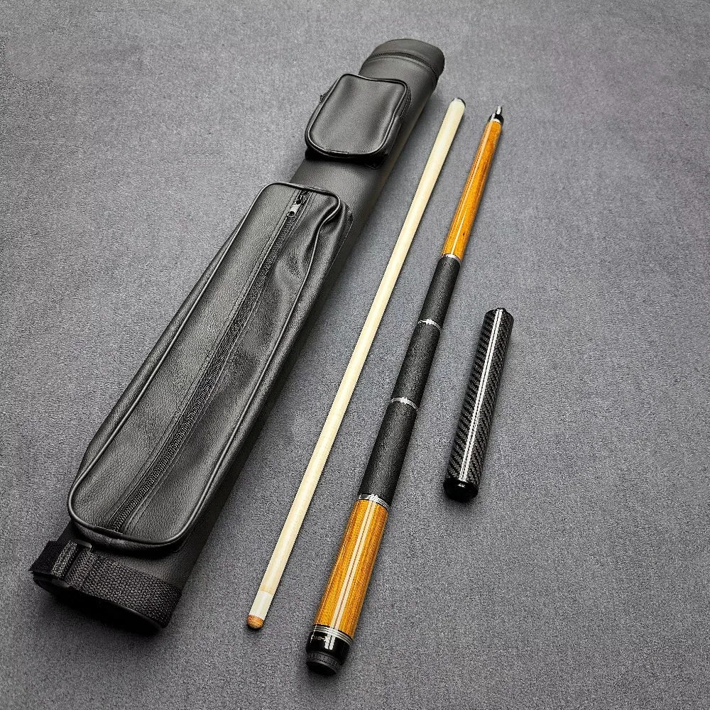 CUE-X HQ2 مجموعة جديلة البلياردو الذهبي خشب الصندل 2 قطعة عصا البلياردو شعاعي مشترك 12.5 مللي متر طرف أنبوب الكربون رمح #6