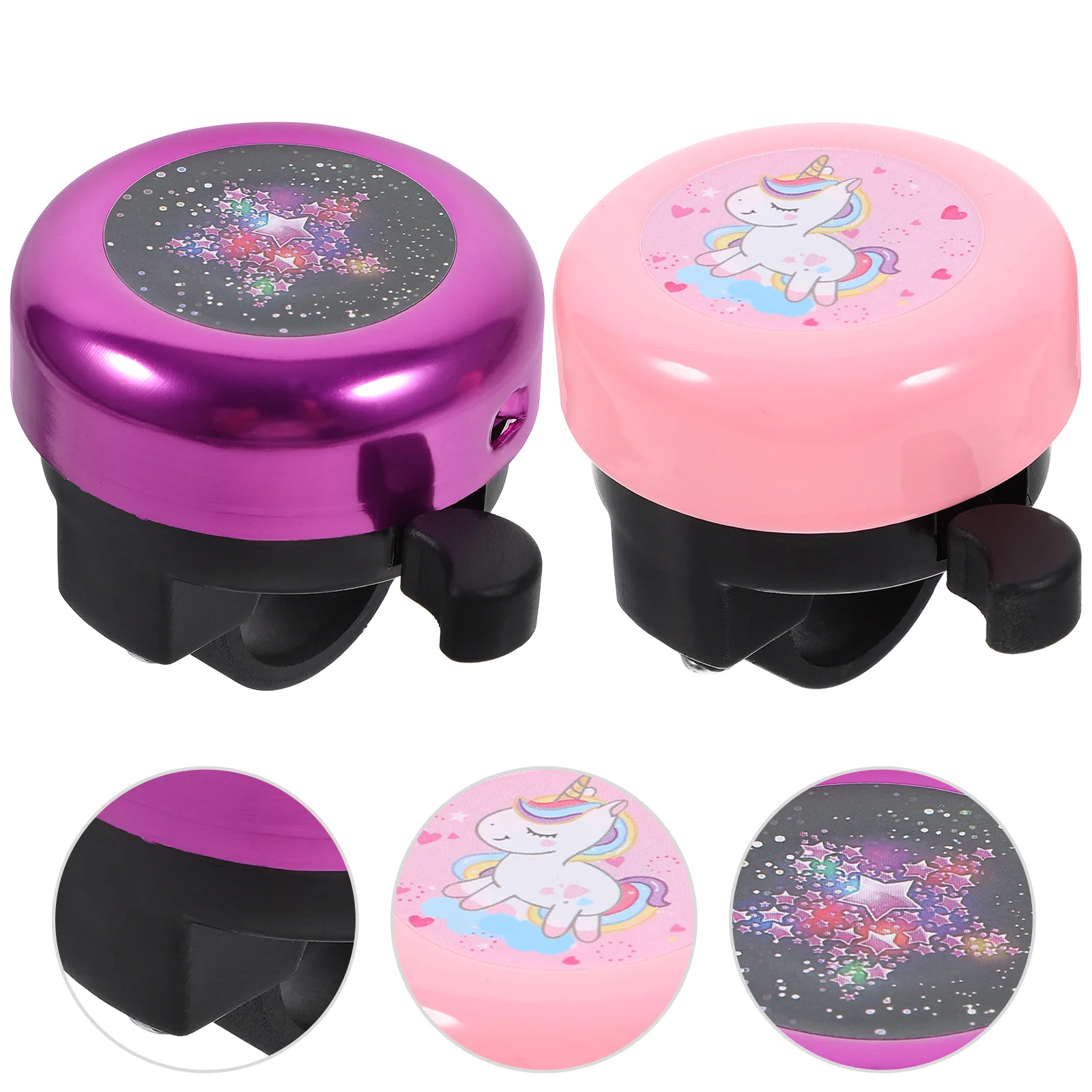 

2 Pcs Bike Bicycle Bell Bell Cartoon Design Loud Sound Plastic Durable Safe Kids Bicycle Accessories Bike Ring