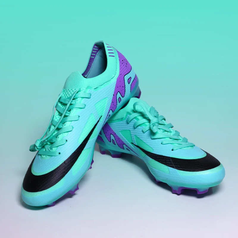 

198C Pro Mens Football Boots Boys Training Studded Fast Soccer Cleats Outdoor Lawn Flexible Non-Slip Football Shoes 35-45