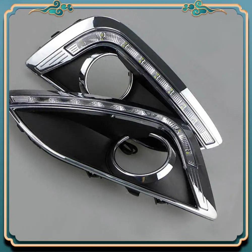 

A54P-1 пара дневных ходовых огней с отверстием противотуманной фары, угловой светильник, сигнальная лампа в сборе для Hyundai IX35 2010-2013