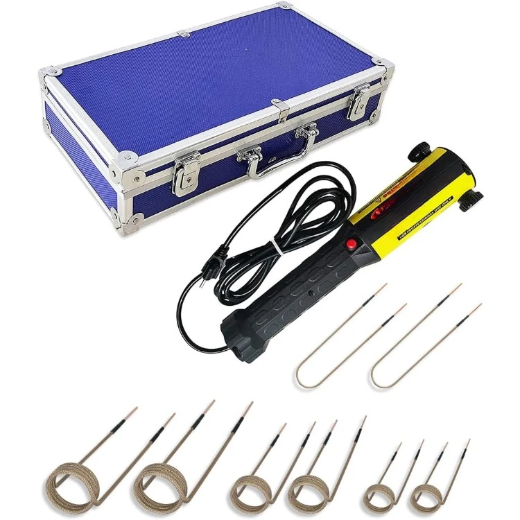 Magnetic Induction Heater Kit - 1000W 110V Hand Held Automotive Heat Tool For Rusty Screw Removing with 8 Coils and Box