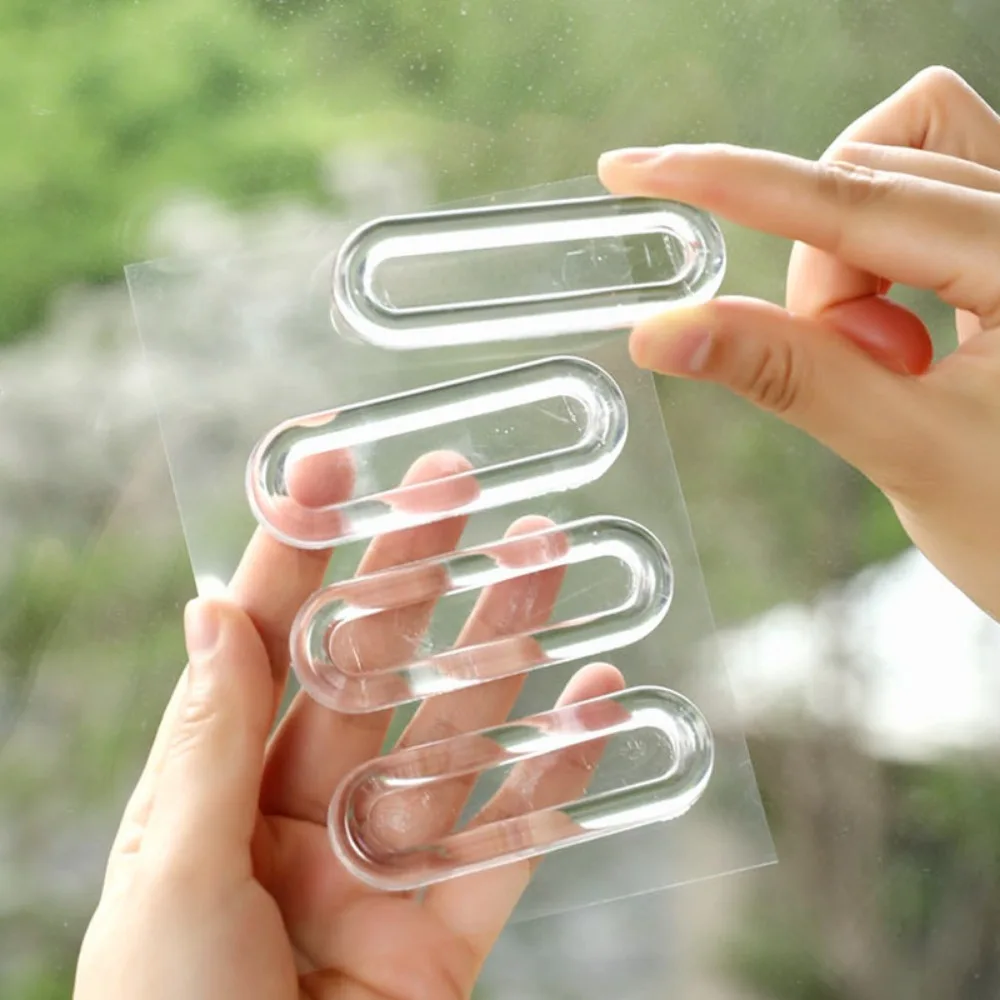 4pcs sliding door handles, non perforated glass door handles, window handles, transparent invisible cabinet door handles