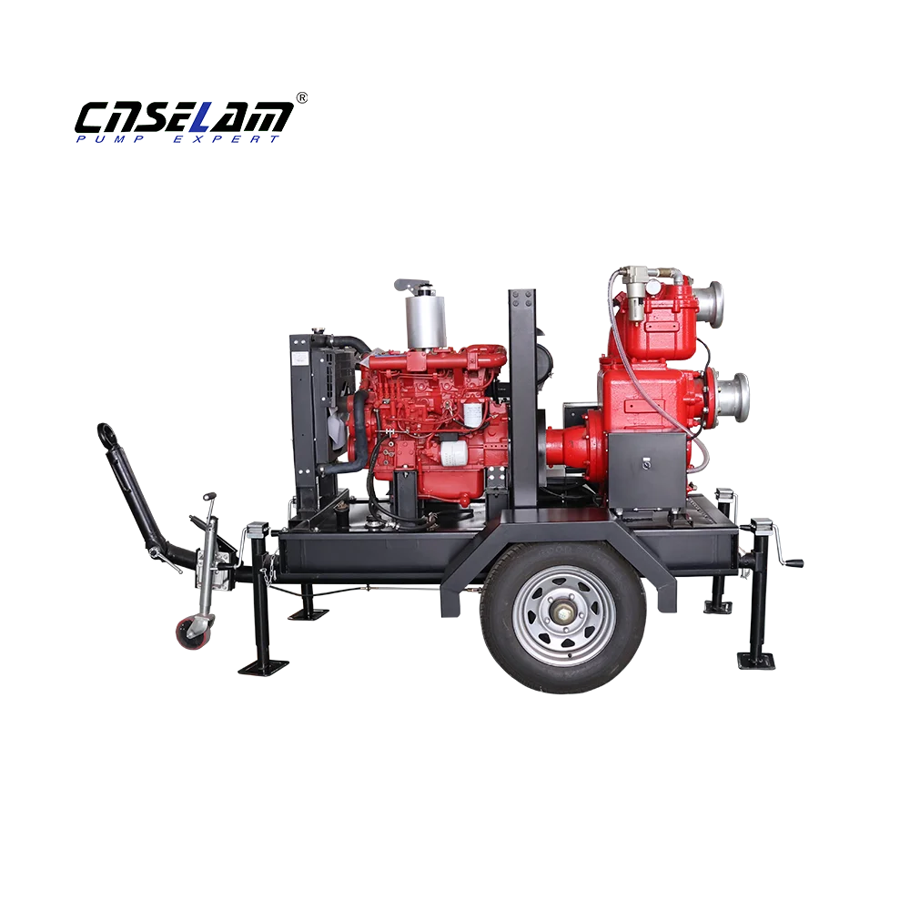 

Irrigation system centrifugal self-priming trailer pump unit flood fighting and emergency pump