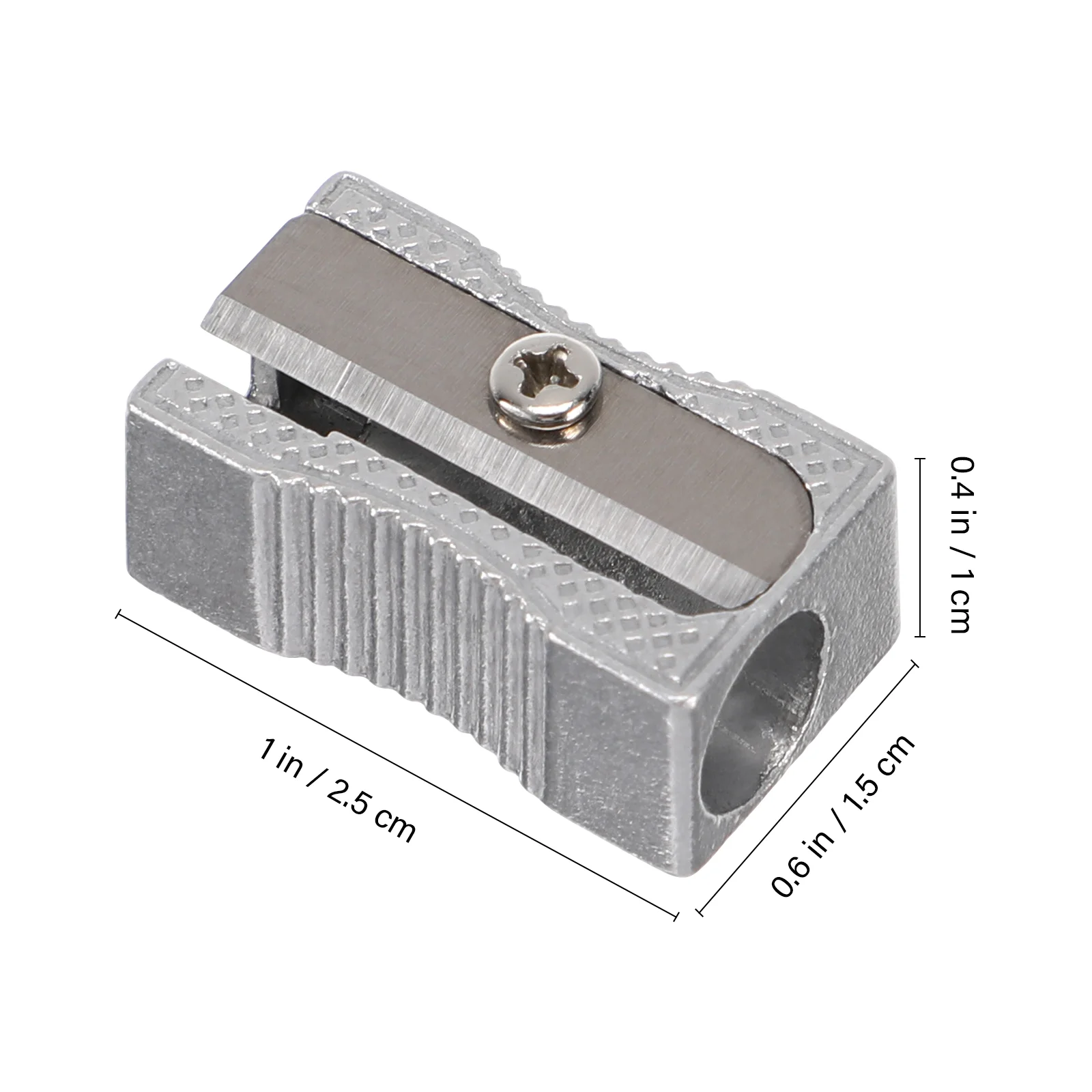 10 PCS Rectangular Pencil Sharpener Sharpeners Mini Metal Alloy Child Sharpening Stone