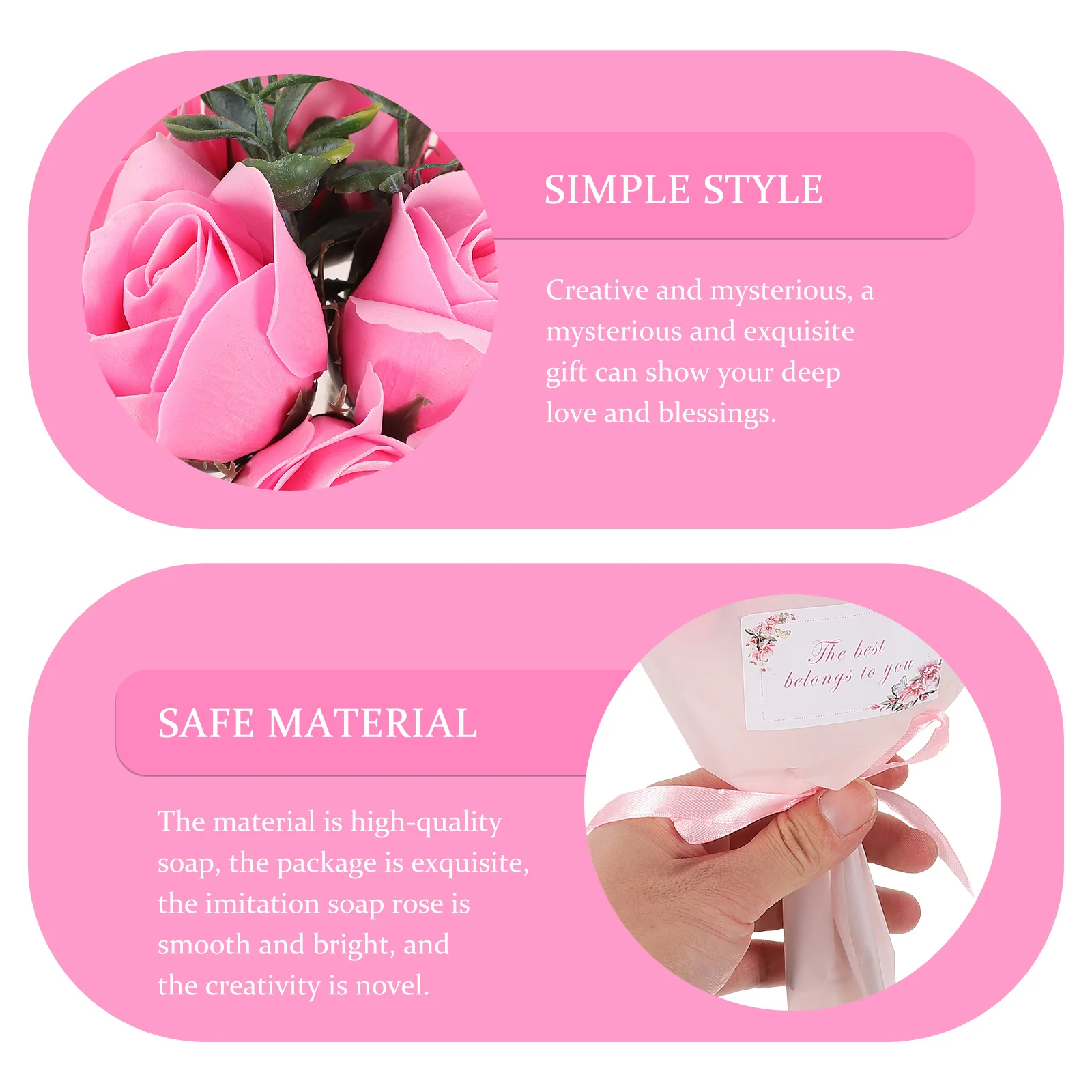 

1Pcs Soap Rose Artificial Soap Flower Beautiful Bouquet Long-Lasting Romantic Gift for Valentine Mother's Day Home Decoration