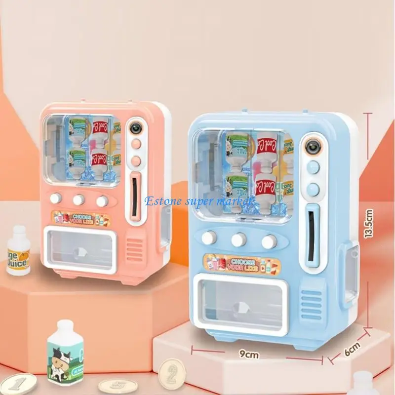 Ensemble distributeur automatique Miniature pour maison poupée 090B, comprenant 9 accessoires pour boissons