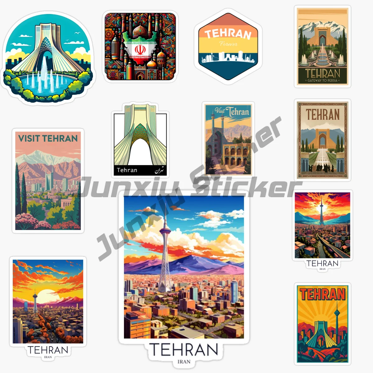 

Iran Tehran City Car Sticker Vinyl Self-adhesive Waterproof Decorative Decal Car Accessories Accessories
