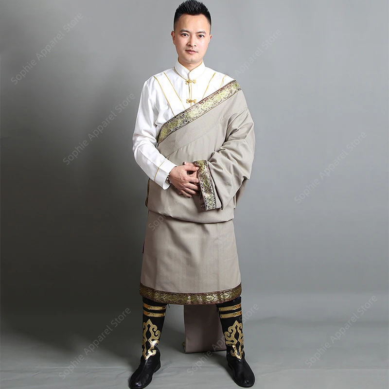 

Tibetan Robe Man Chinese Traditional Clothes Men Exclude Shirt Ethnic Style Tibet