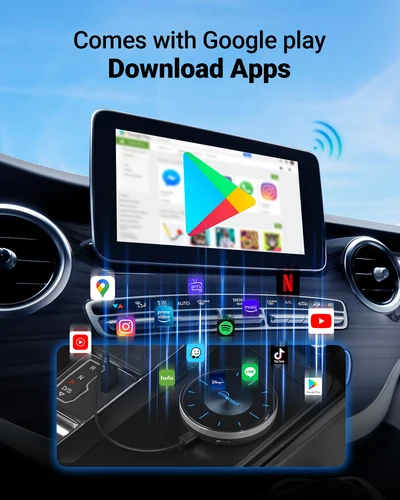 Imagen 2 del producto OTTOCAST P3 OttoAibox CarPlay AI Box inalámbrico Android Auto Smart TV Box accesorios de coche para Benz Audi Kia Hyundai VW Toyota