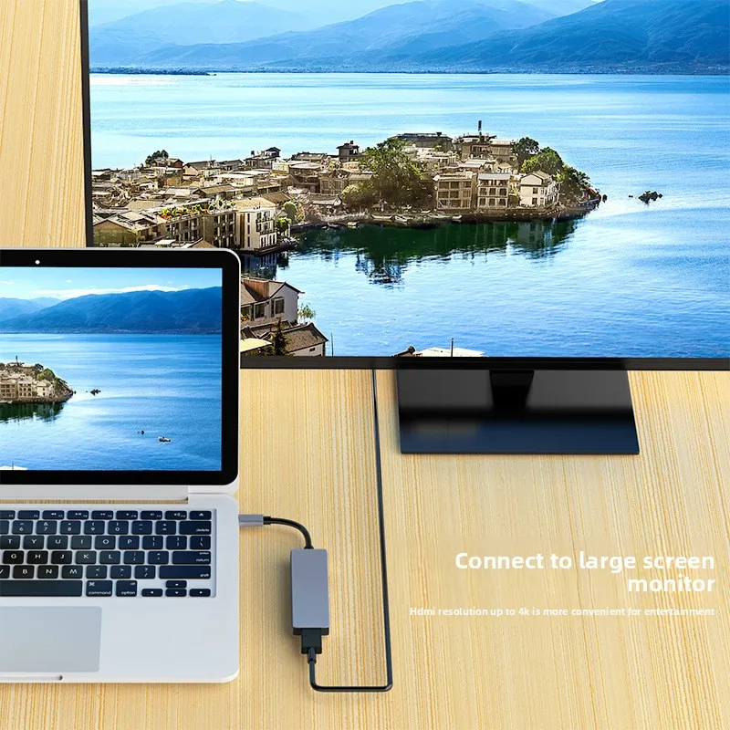 Type-c Expansion Usb Splitter, Multi-interface Hdmi Network Cable Adapter, Computer Converter, Five-in-one Docking Station