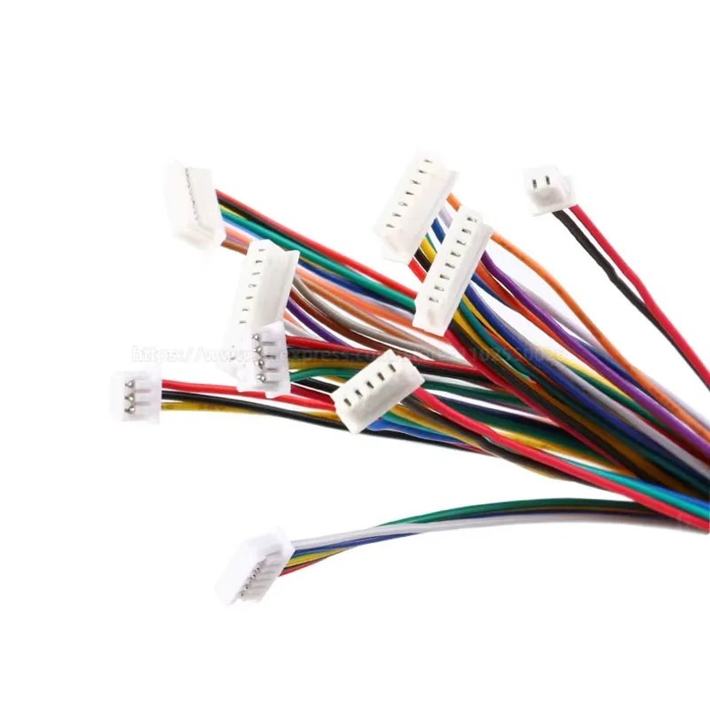 10PCS JST 1.25mm Wire Cable Connector 200MM 20CM Pitch 1.27mm 2/3/4/5/6/7/8/10Pin Male/Male Plug Electronic Wire Double End
