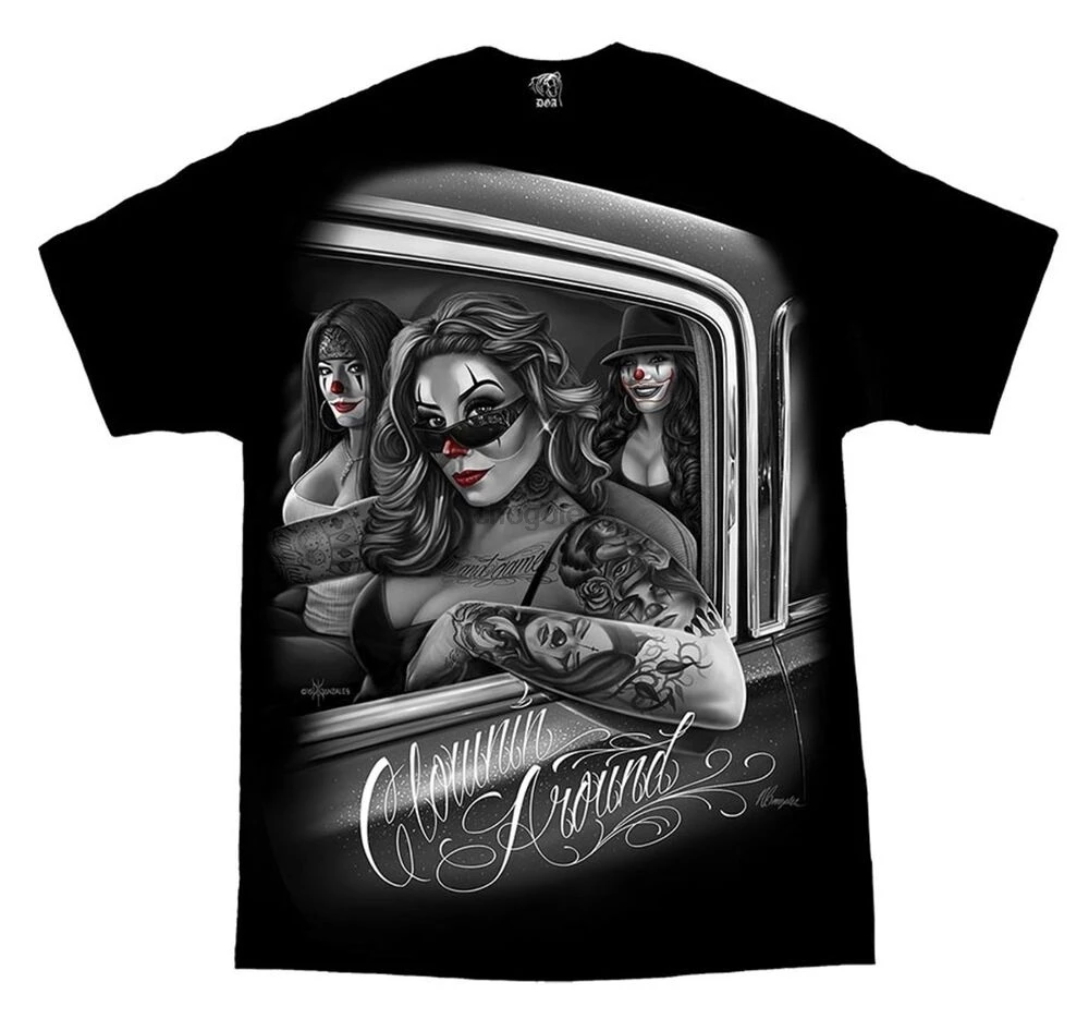 DGA David Gonzales Clowning Around Lowrider Chicano Art T Shirt