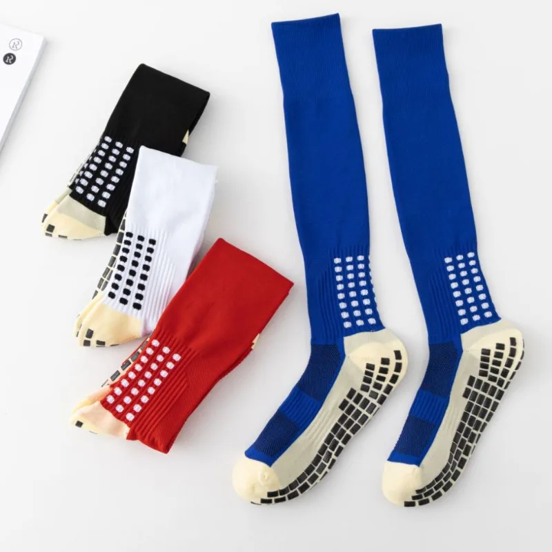 Chaussettes de Football à Compression unisexe, antidérapantes, longues, Tube, hauteur du genou, à rayures, pour la course à pied