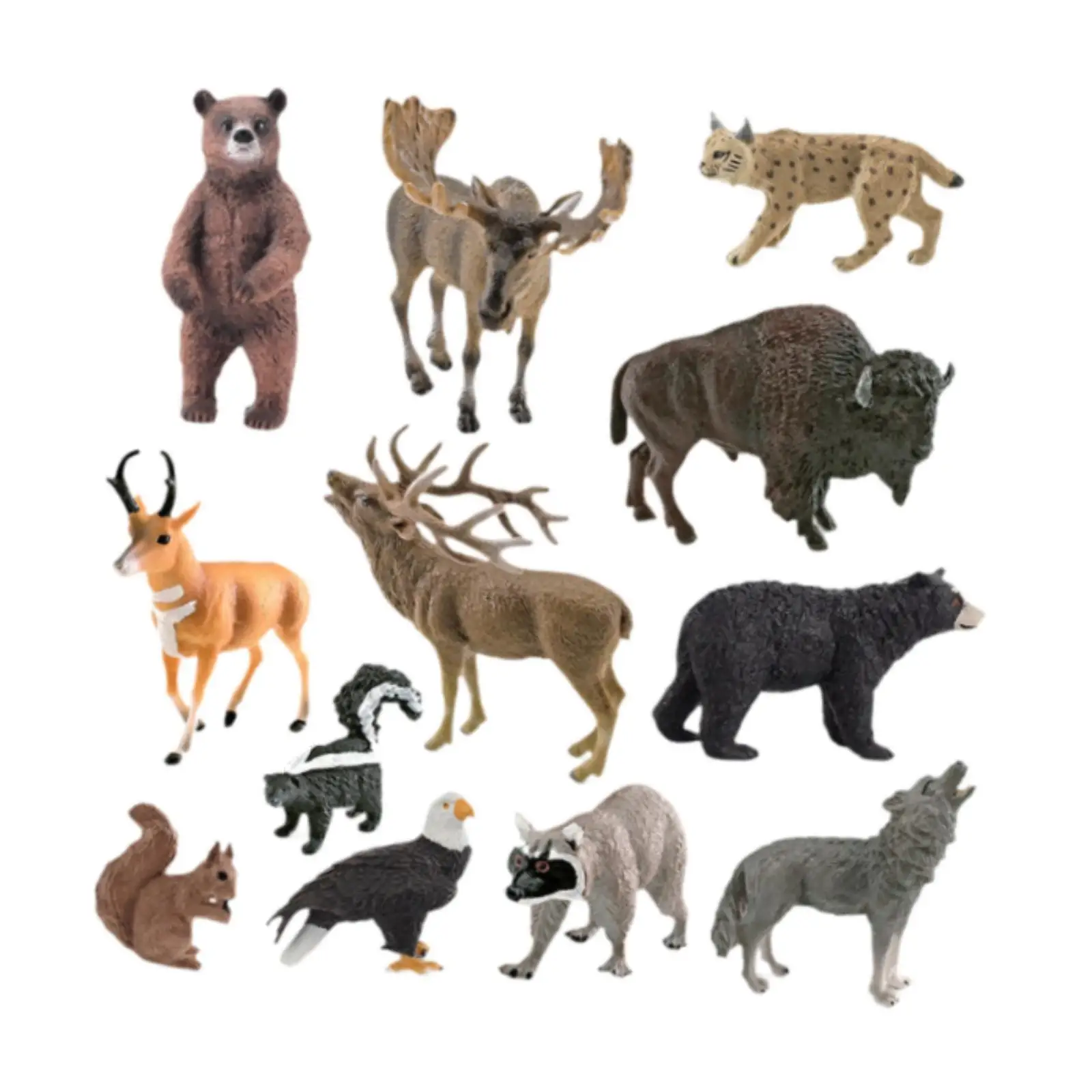 12x Animal Figurines Set Jungle Animal Set for Kids Boys Girls Party Favors