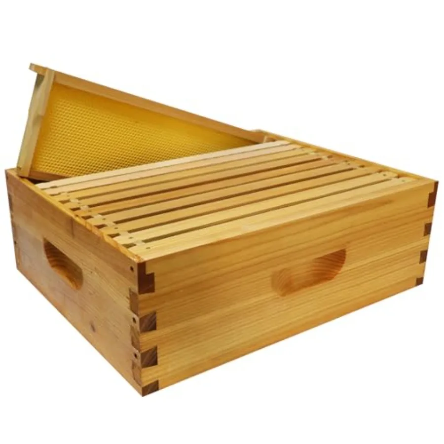 

10-Frame Beehive Super Bee for Sale Wax Coated Bee Hives Includes Wooden Frames and Waxed Foundations Unassembled