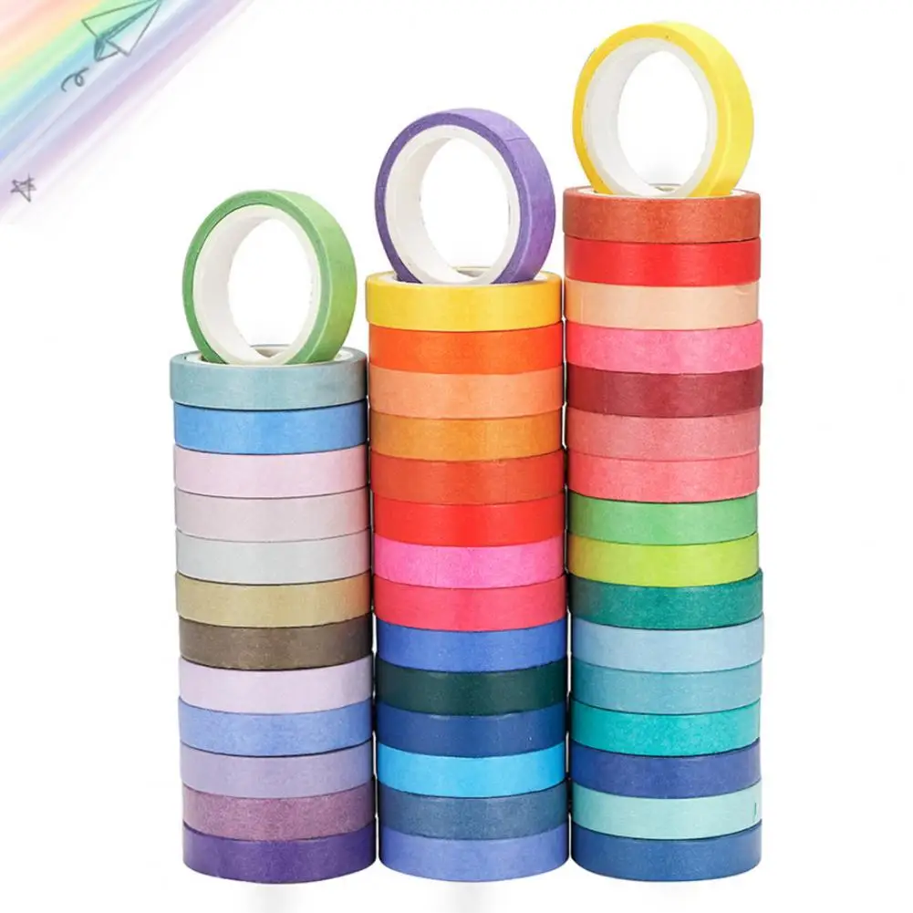 Nastro per personalizzazione di cancelleria Set di nastri Washi colorati per artigianato fai da te Scrapbooking Journaling 60 rotoli decorativi per regalo