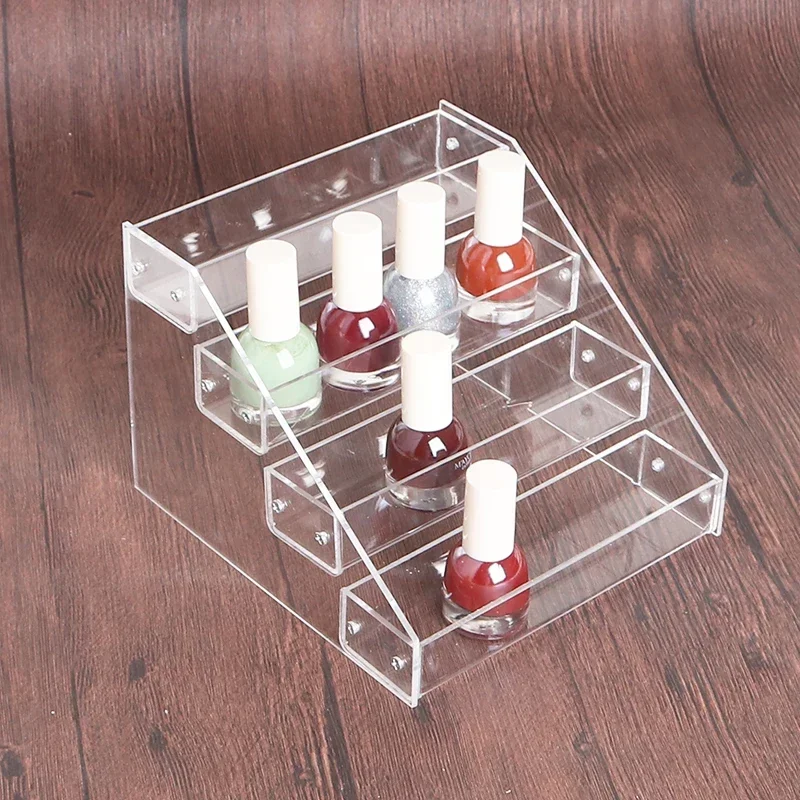 4Layers High Quality Acrylic Clear Nail Polish Storage Rack Makeup Cosmetic Organizer Lipstick Jewelry Display Stand Holder