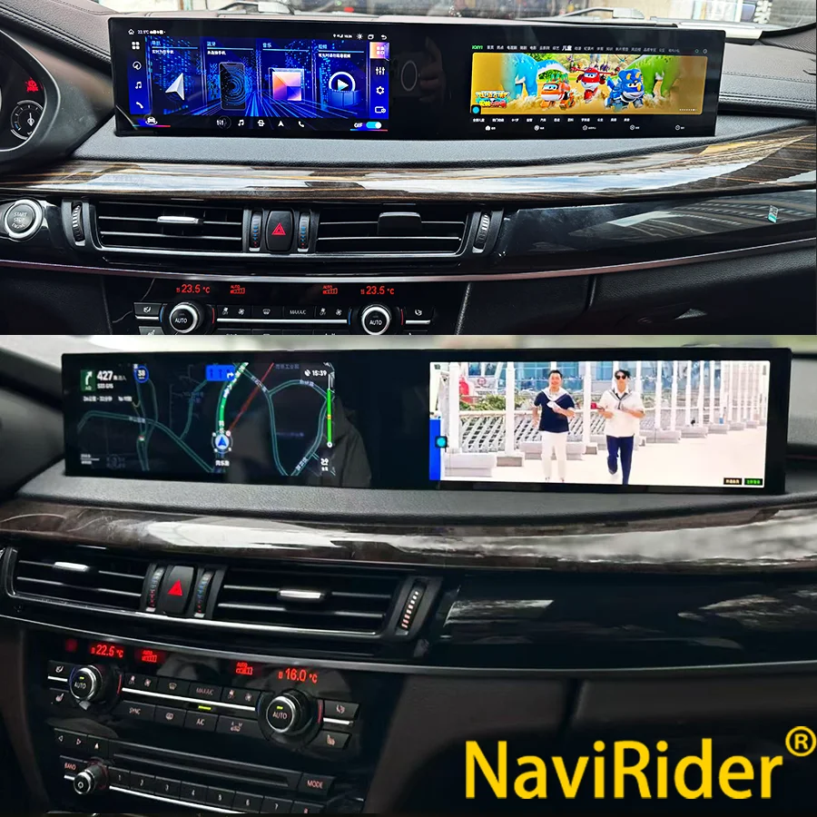 12.3 "double écran Android13 pour BMW X5 X6 2014-2017 série 5 F10 F11 2007-2017 autoradio GPS Navi lecteur multimédia unité principale