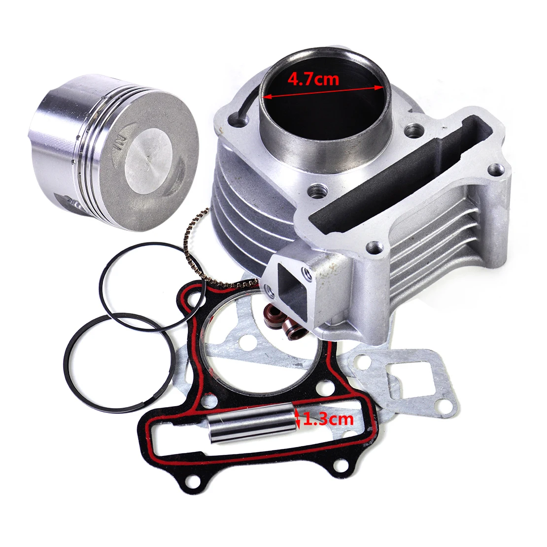 47mm Big Bore Kit Cylinder Piston Rings fit for GY6 50cc to 80cc 4 Stroke Scooter Moped ATV with 139QMB 139QMA engine